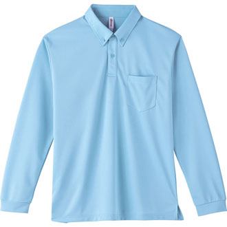 4.4ｵﾝｽ ドライボタンダウン長袖ポロシャツ